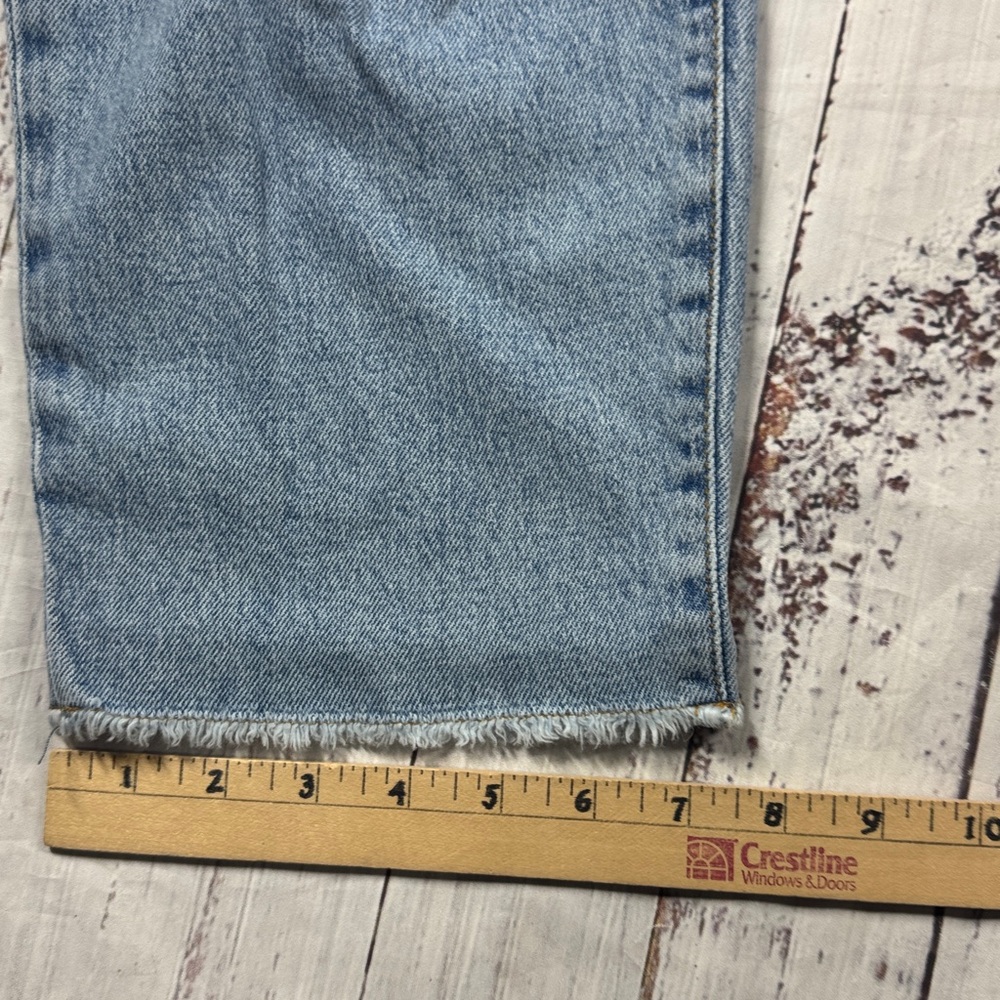 NWT GOOD AMERICAN JEANS WOMEN'S PLUS SIZE 20 FRAYED  HEM STRAIGHT LEG DENIM - Picture 15 of 16
